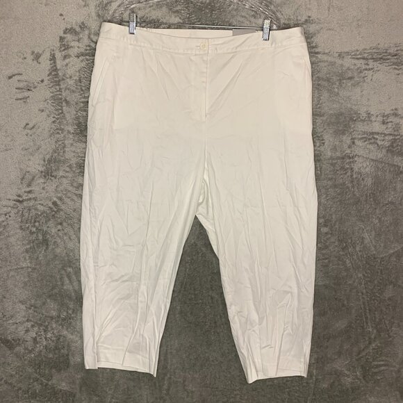 Maggy Barnes Catherines Womens Secret Slimmer Capri Crop Flat Front Classic 22W - Picture 1 of 11